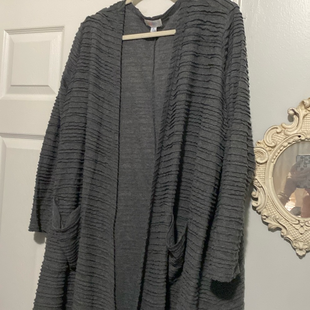 EUC XL gray ribbed light weight Sarah
